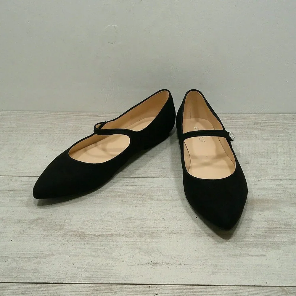 Nine West Retro Styled Pointed Toe Mary Jane Dressy Flats New with Tags
